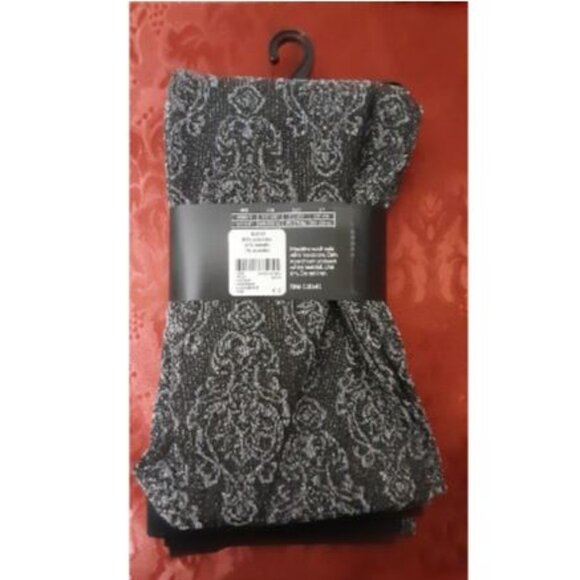 Lane Bryant Leggings Metallic Black Silver Damask Sparkle Shine Shimmer NEW C/D - Picture 5 of 7